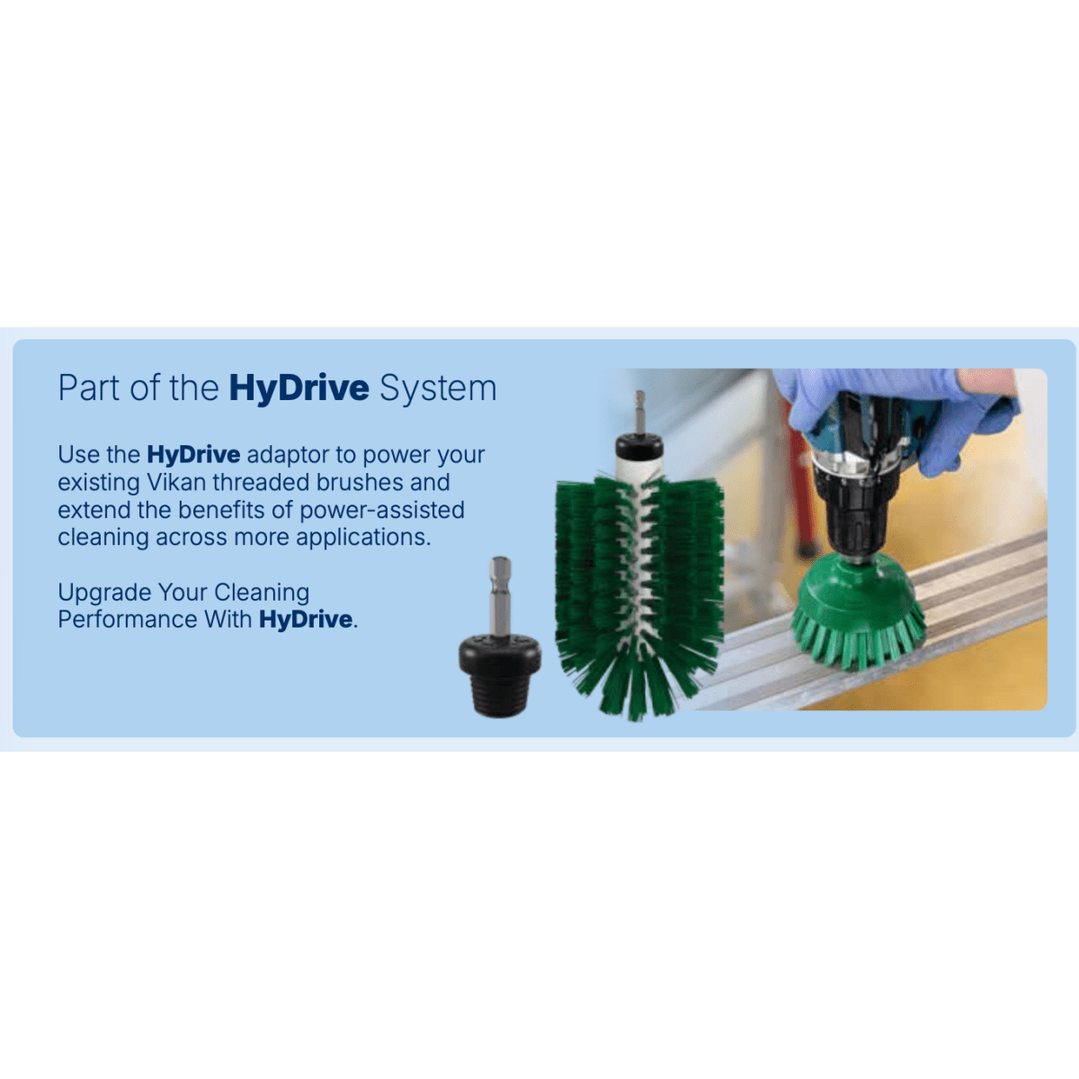 Vikan HyDrive Adapter 87509 Drill Hex Connector for Pipe Cleaning Brushes Pack 2 - Auto Rae-Chem