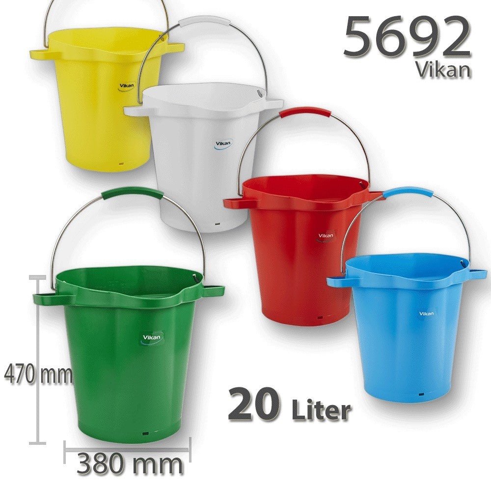 Vikan 5692 Hygiene Bucket, 20 Litre Choice of colour - Auto Rae-Chem