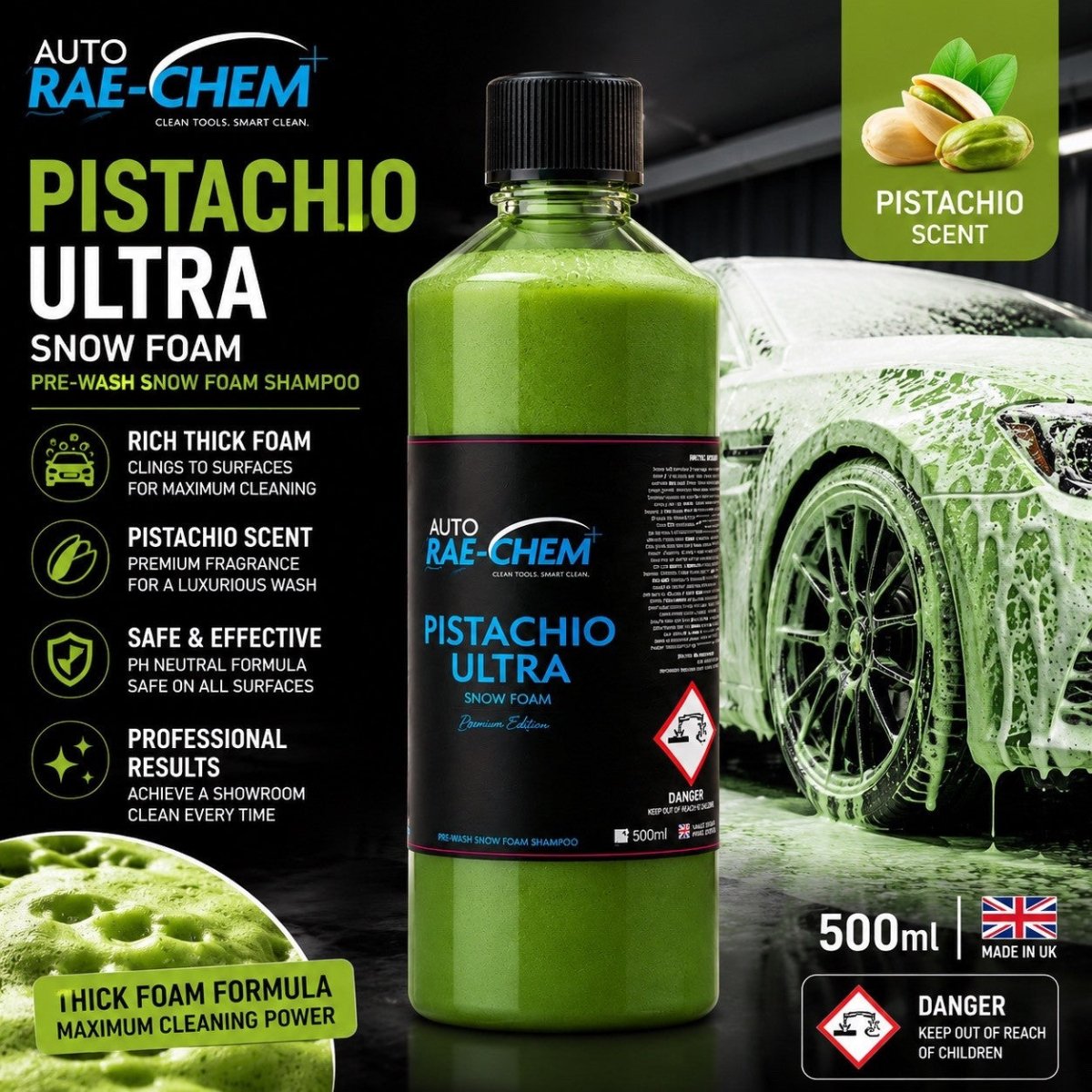 Pistachio Ultra Snow Foam Shampoo – Car Wash & Shine - Auto Rae-Chem