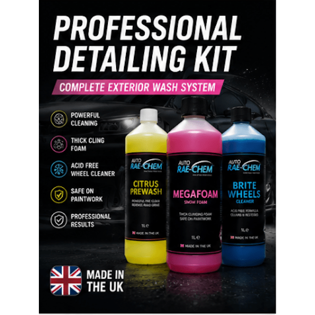 Car Cleaning Kit Snow Foam Citrus Pre Wash Wheel Cleaner Detailing Bundle - Auto Rae-Chem