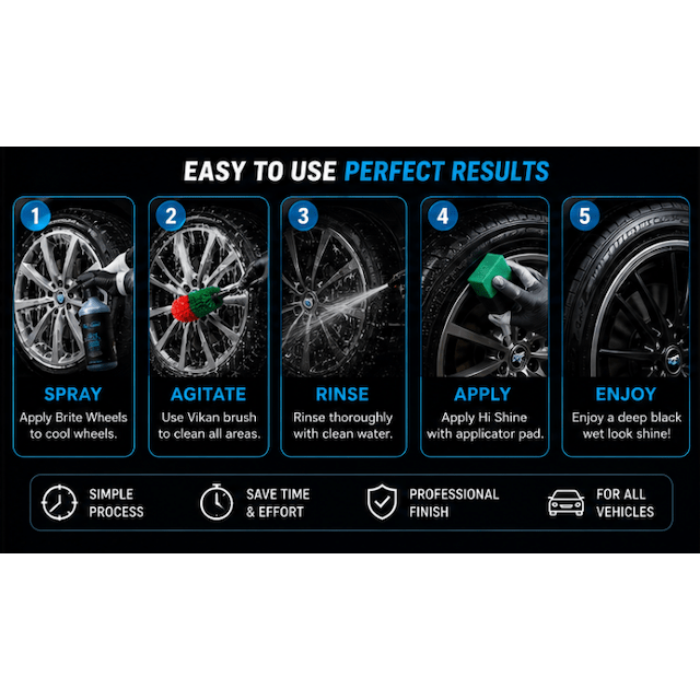 Wheel & Tyre Cleaning Kit – Vikan Brush, Wheel Cleaner & Tyre Dressing - Auto Rae-Chem