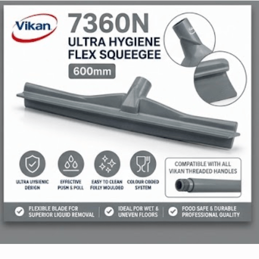 Vikan 7360n Ultra Hygiene Flex Squeegee 600mm Food Grade Cleaner - Auto Rae-Chem