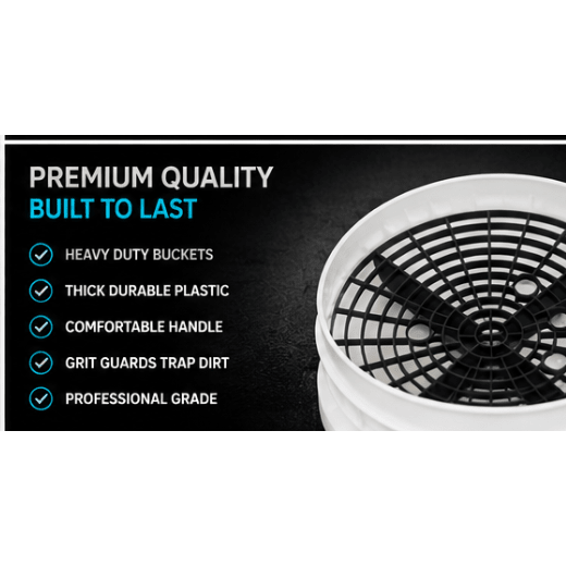 Car Wash Kit 2 Bucket Wash System Shampoo Mitt Drying Cloth Vikan - Auto Rae-Chem