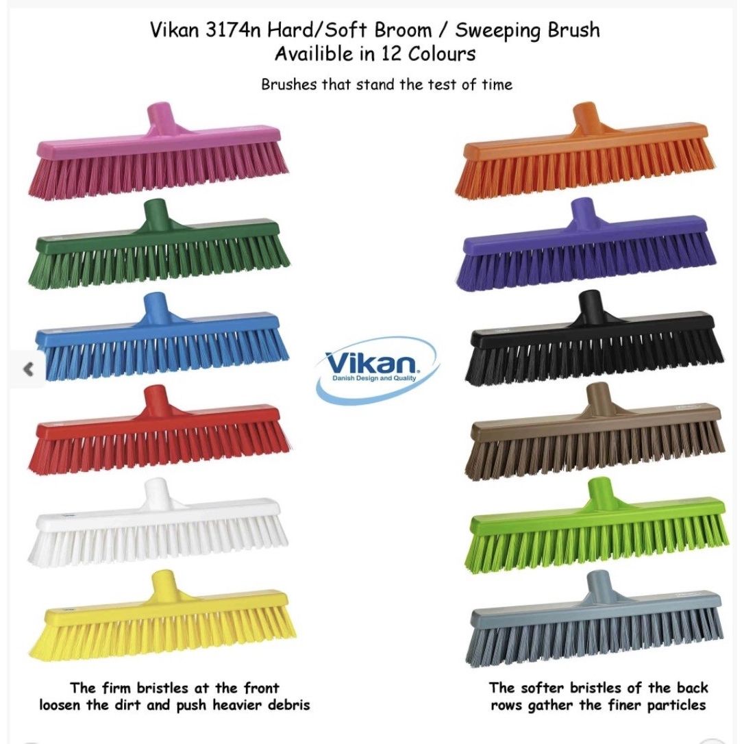 Vikan Stable & Yard Broom Heavy Duty Farm Equestrian Cleaning Brush - Auto Rae-Chem