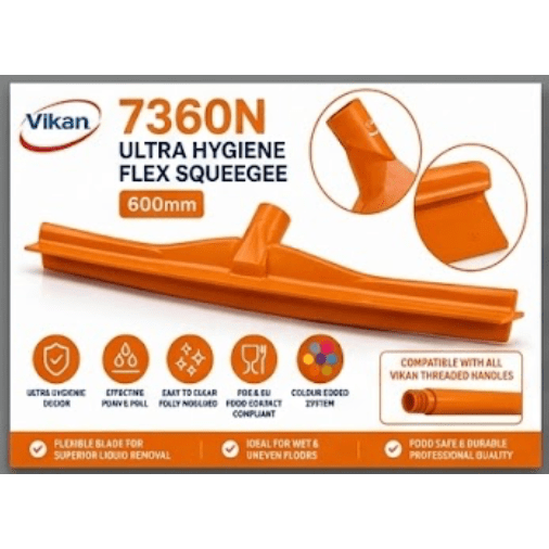 Vikan 7360n Ultra Hygiene Flex Squeegee 600mm Food Grade Cleaner - Auto Rae-Chem