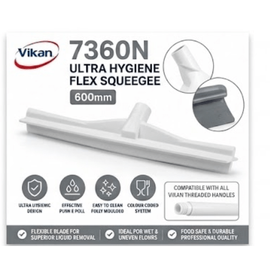 Vikan 7360n Ultra Hygiene Flex Squeegee 600mm Food Grade Cleaner - Auto Rae-Chem
