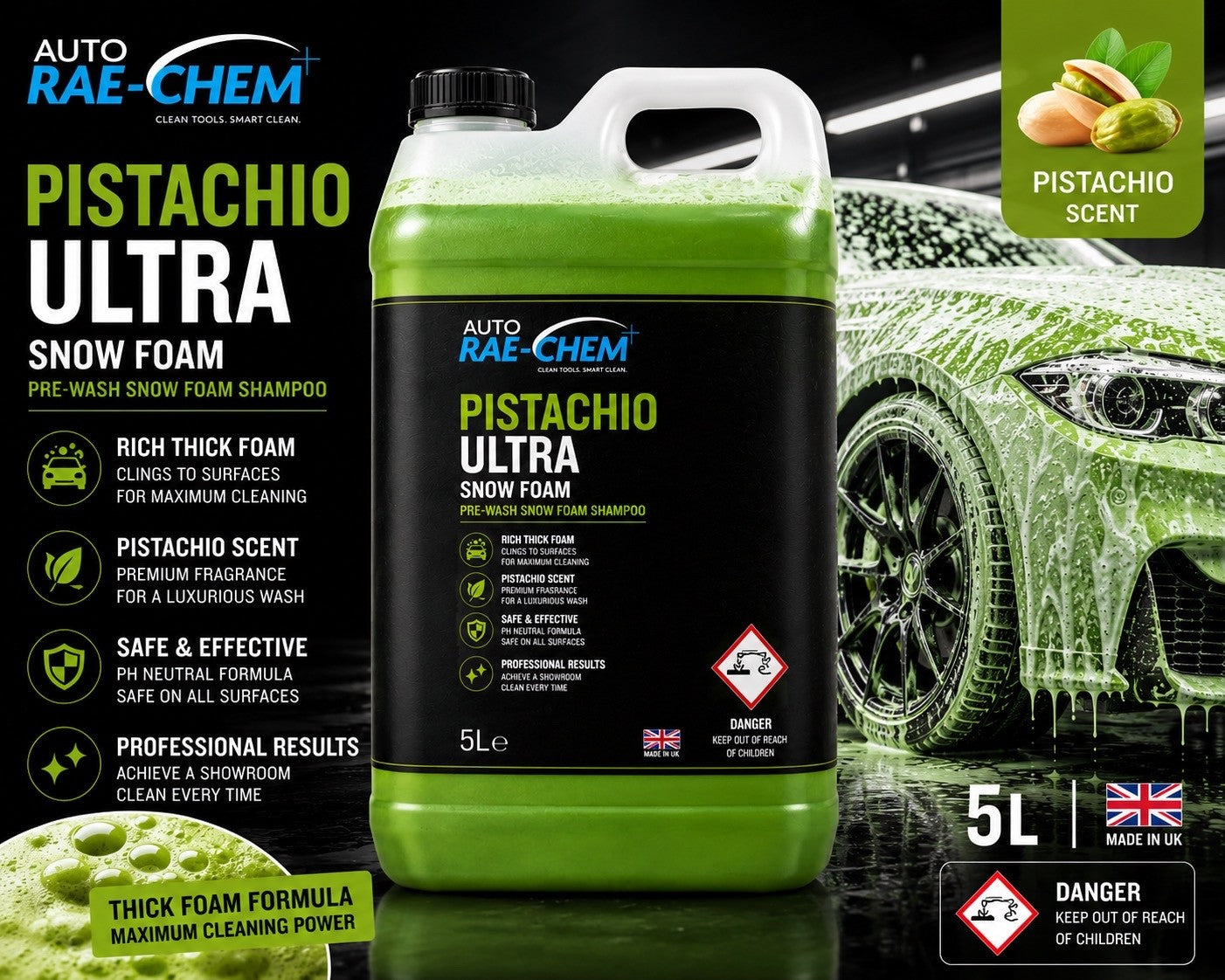 Snow Foam Shampoo Pistachio Car Wash Shine Auto Rae-Chem