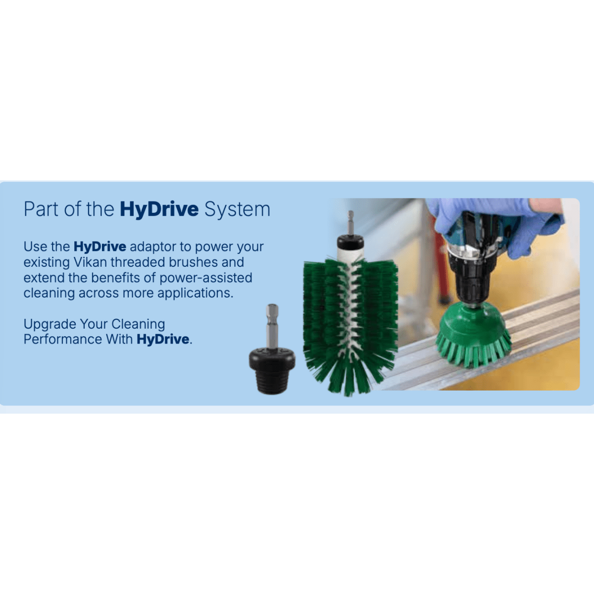 Vikan 8700 HyDrive Round Brush Ø90mm Very Hard Drill Cleaning Food Grade - Auto Rae-Chem