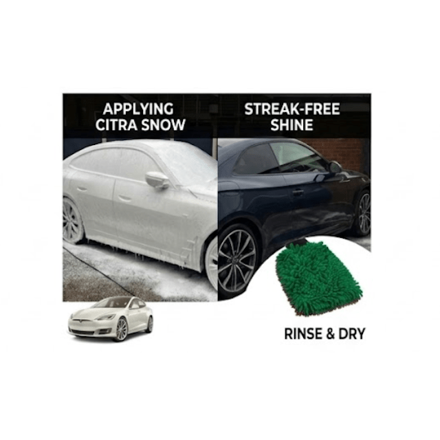 Citrus Snow Foam 5L – Touchless Pre-Wash, pH Neutral + Free Mitt - Auto Rae-Chem