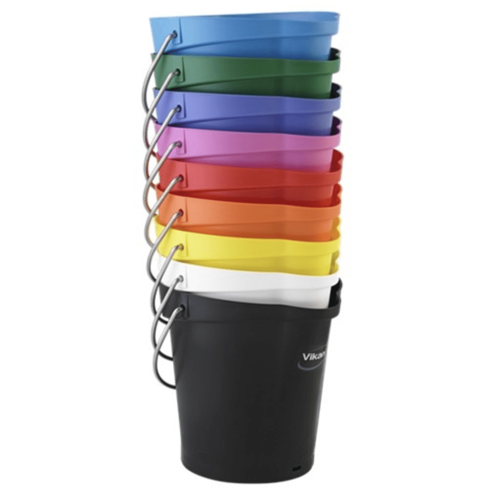 Vikan 5688 Hygiene Bucket 6 Litre Stainless Steel Handle choice of Color - Auto Rae-Chem