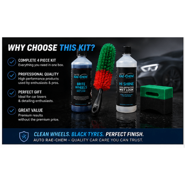 Wheel & Tyre Cleaning Kit – Vikan Brush, Wheel Cleaner & Tyre Dressing - Auto Rae-Chem