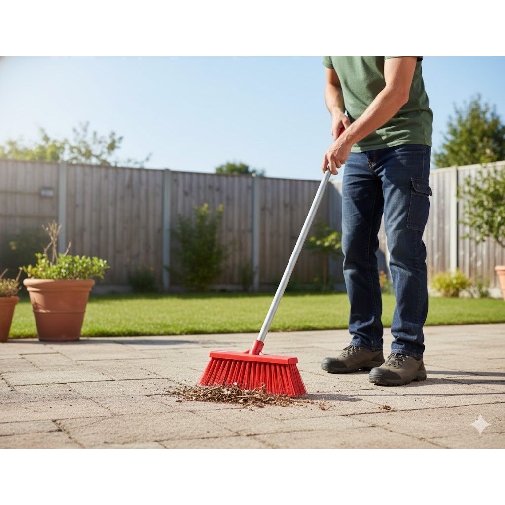 Vikan Outdoor Yard Broom with Handle – Very Hard Bristle - Auto Rae-Chem