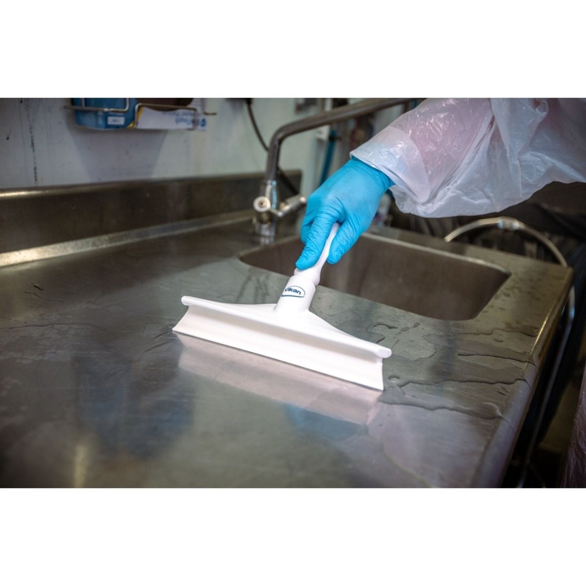 Vikan 7125 Ultra Hygiene Table Squeegee w/Mini Handle, 245 mm choice of color - Auto Rae-Chem