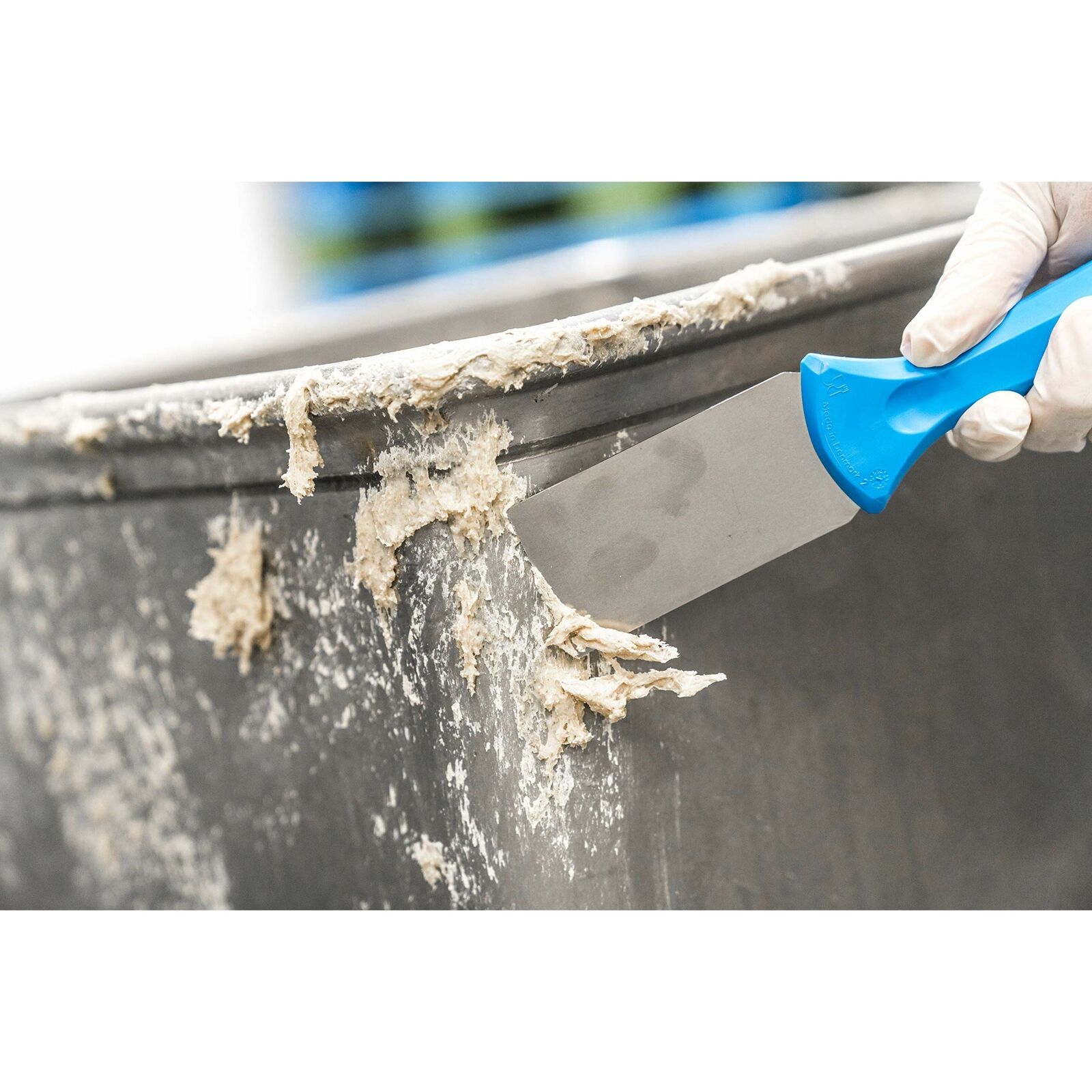 Vikan 40083 Stainless Steel Hand Scraper Blue 235mm - View 3 | Auto Rae-Chem