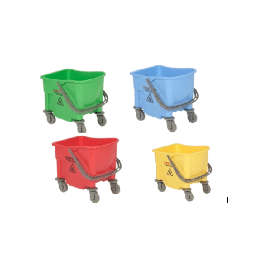 Vikan Bucket on Wheels, 25 Litre, Choice of 4 colour - Auto Rae-Chem