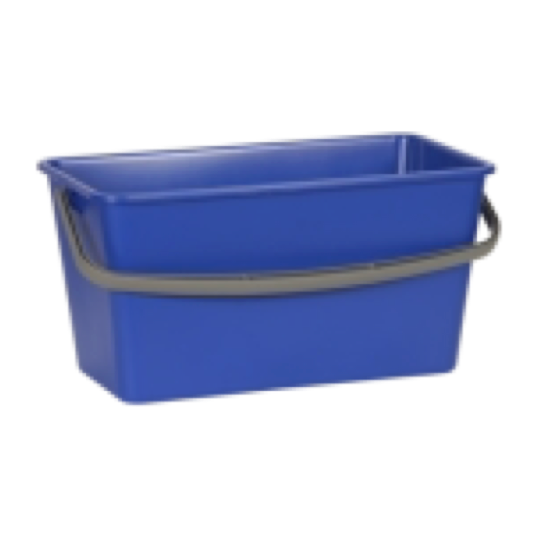Vikan Window Cleaners Bucket, 24Litre, Blue with castor option