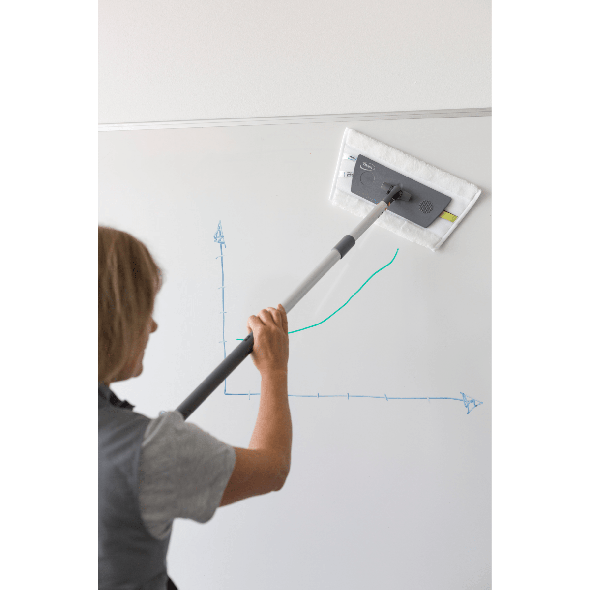Vikan 549025 Board & Table Mop, Hook & Loop, 25 cm, White Pack 5 - Auto Rae-Chem