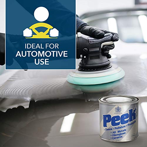 Peek 33700 Metal Cleaner Polishing Compound Paste, Stainless Steel, Silver, Chrome, Fibreglass and Ceramic, 250ML - View 3 | Auto Rae-Chem