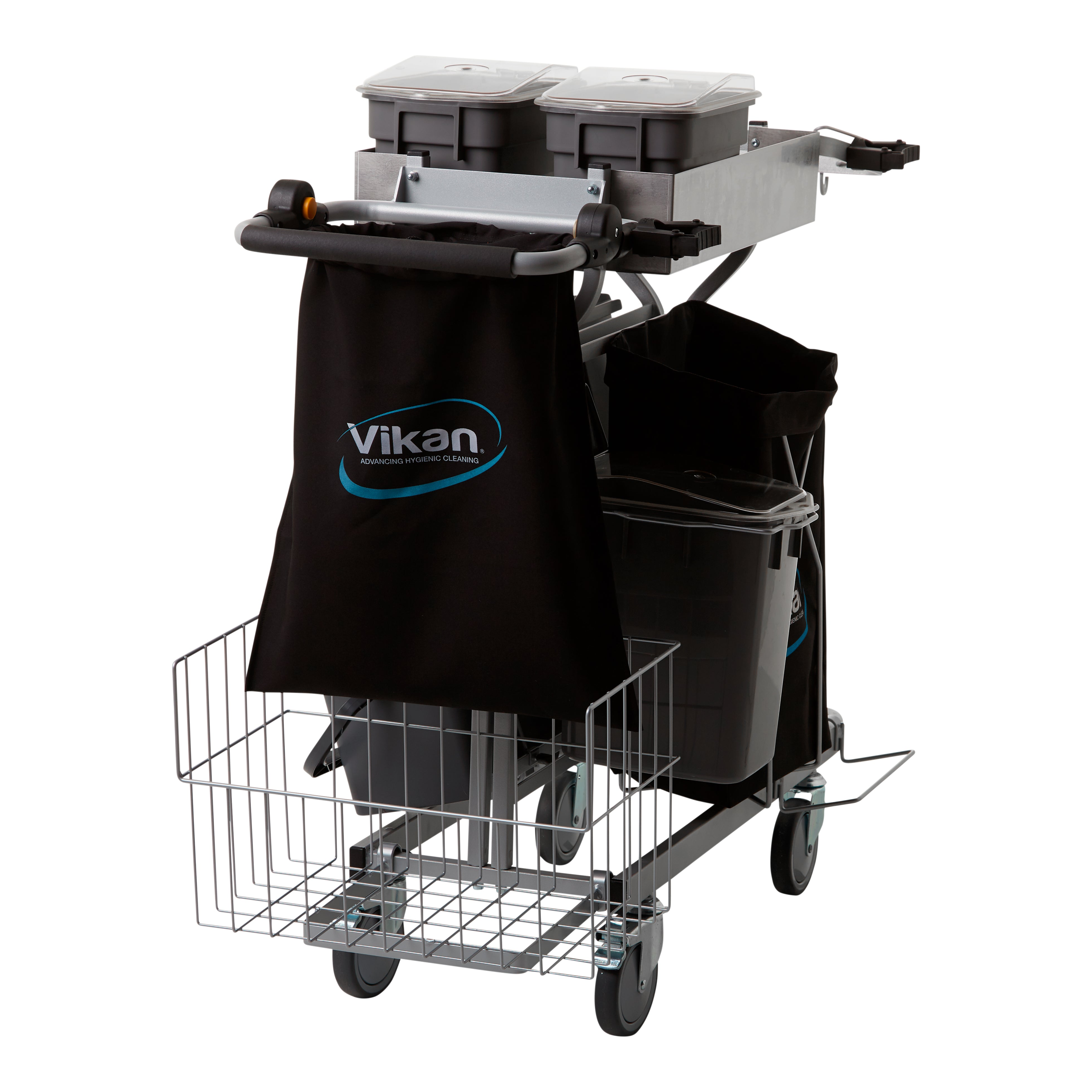 Vikan 580311 Compact Cleaning Trolley Plus, 40cm, Grey