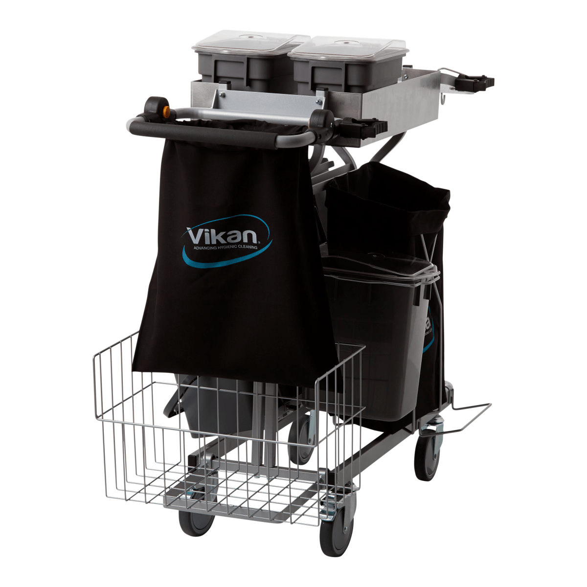 Vikan 580311 Compact Cleaning Trolley Plus, 40cm, Grey - Auto Rae-Chem
