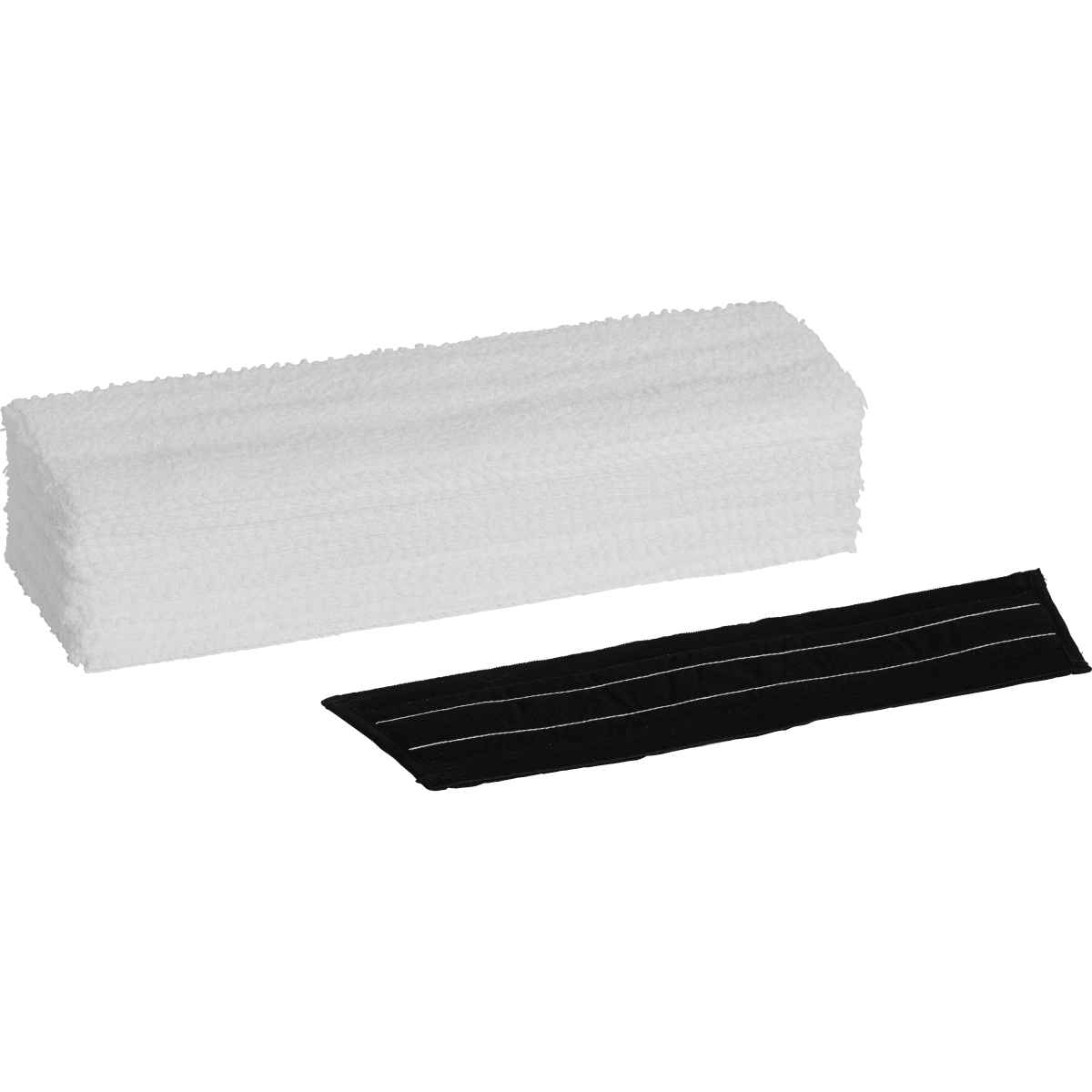 Vikan 65204051 Single Use, Microfibre Mop kit 50 +1 Adapter, 40cm, Hook & Loop, 40 cm, White - Auto Rae-Chem