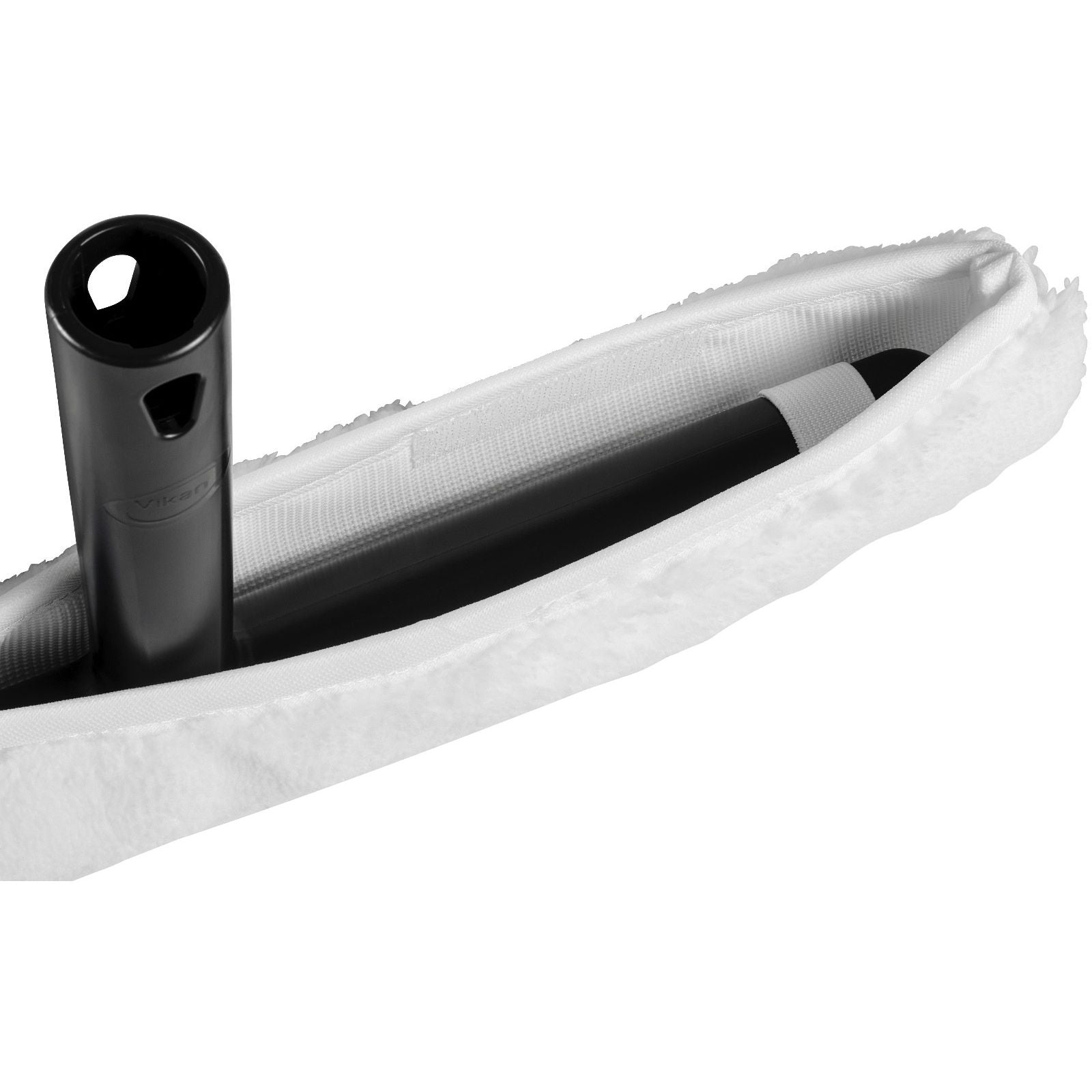 Vikan 47649 T-Bar for Wash Fleece, Threaded, 350 mm, Black