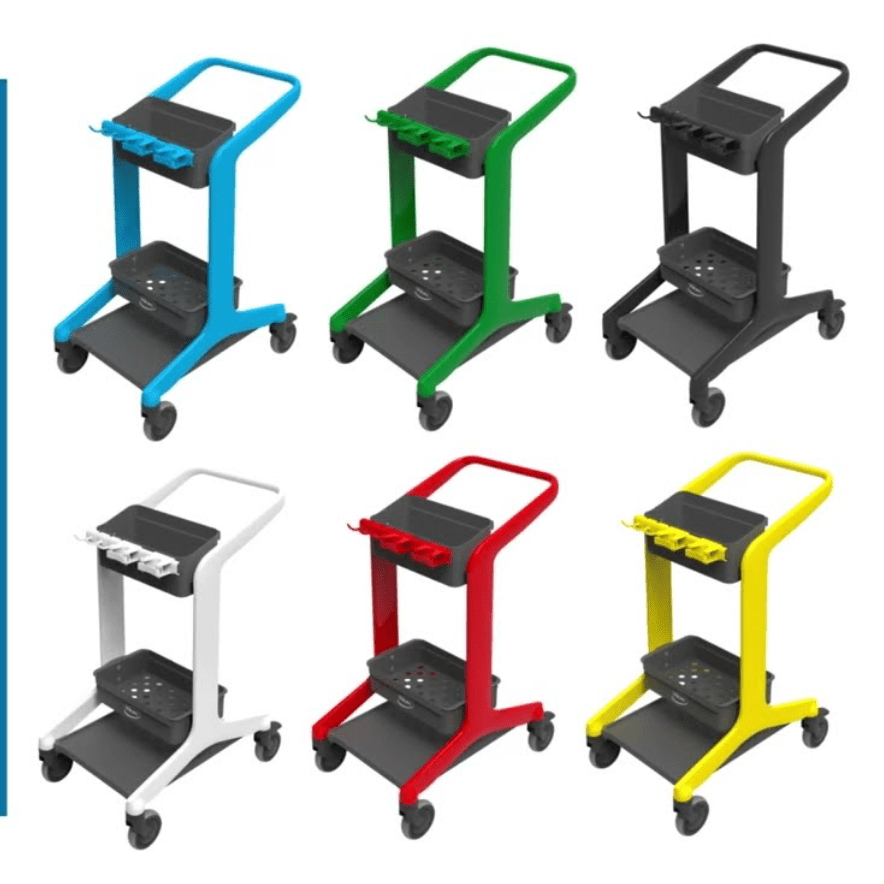 Vikan 5700 HyGo Mobile Cleaning Station Janitor Cart Shadow Board - Auto Rae-Chem