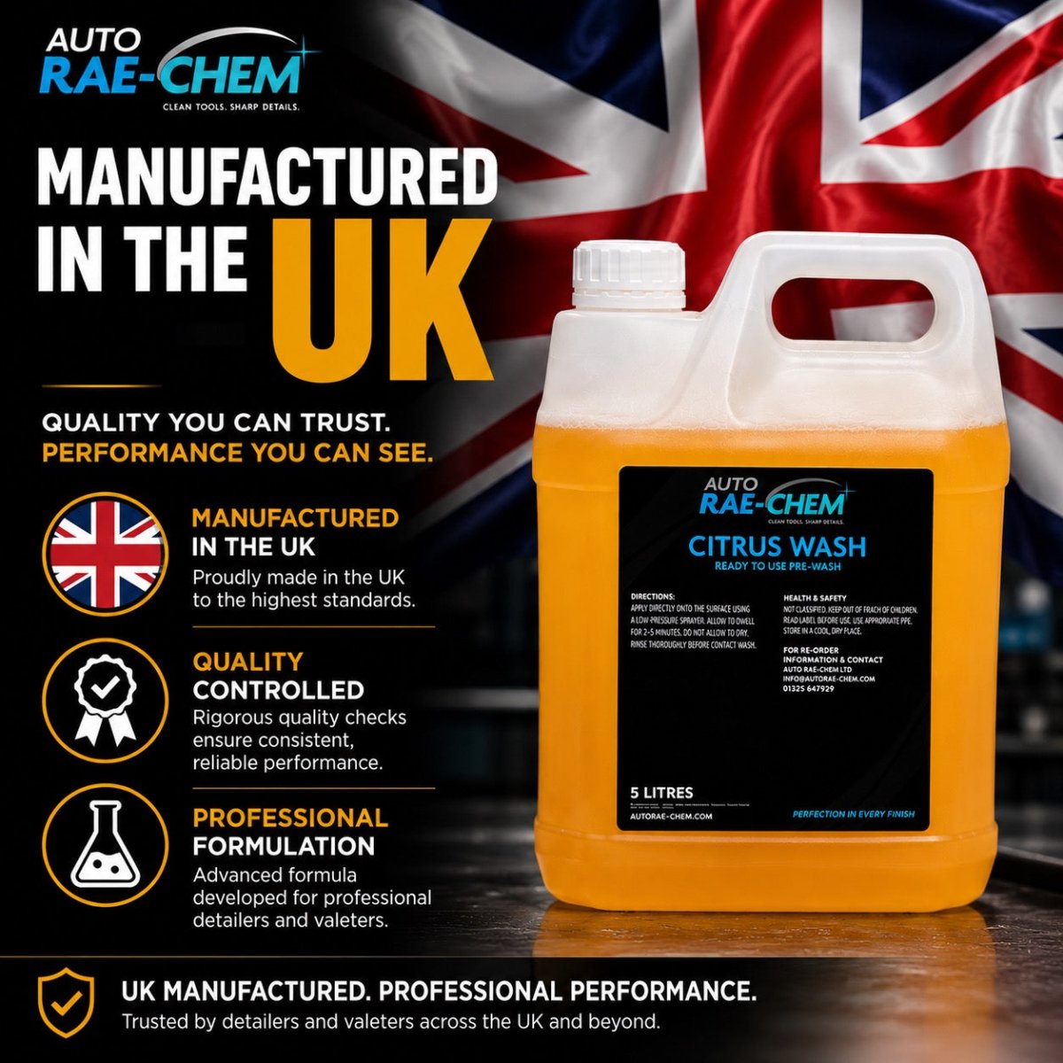 Citrus Wash – Ready to Use All Purpose Pre-Wash Cleaner, 5L - Auto Rae-Chem