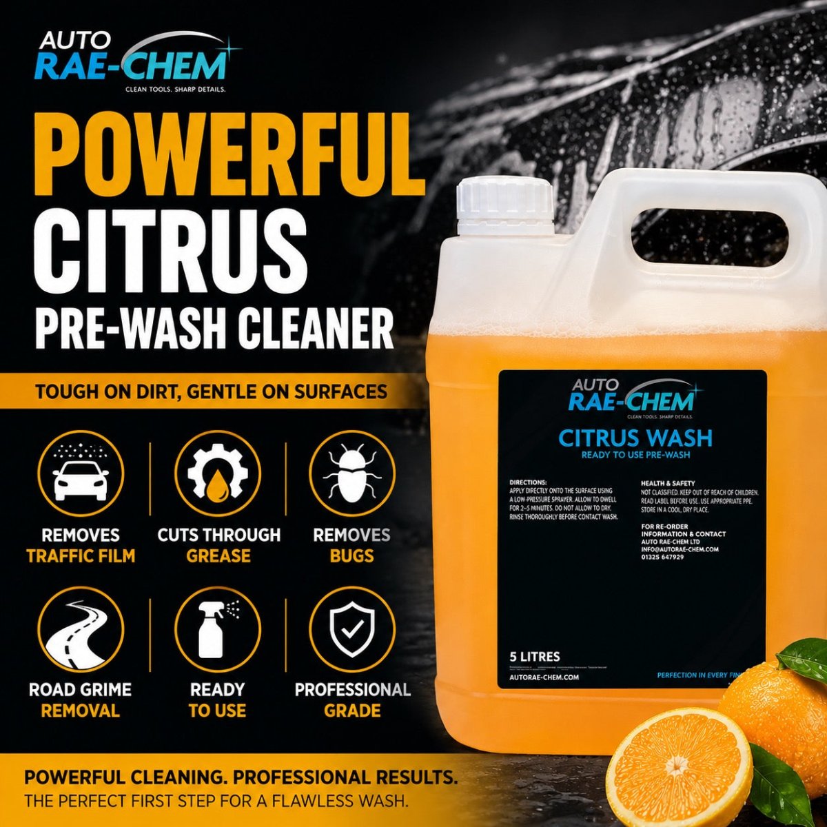 Citrus Wash – Ready to Use All Purpose Pre-Wash Cleaner, 5L - Auto Rae-Chem