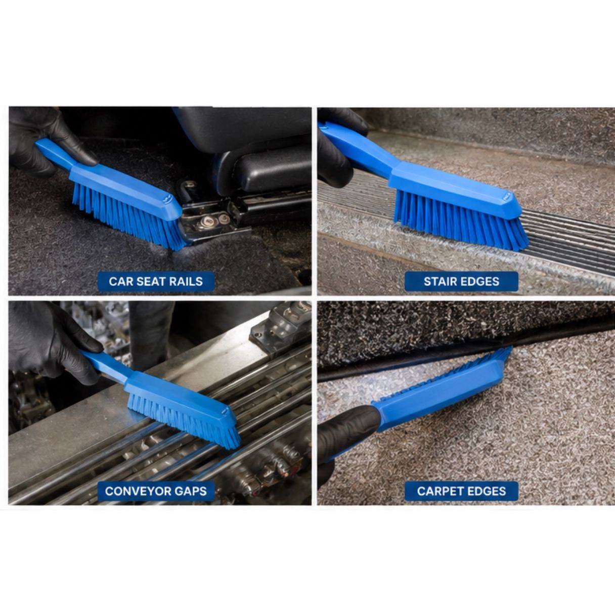 Vikan Professional Slim Fabric Upholstery Carpet Brush Stiff Bristle - View 4 | Auto Rae-Chem