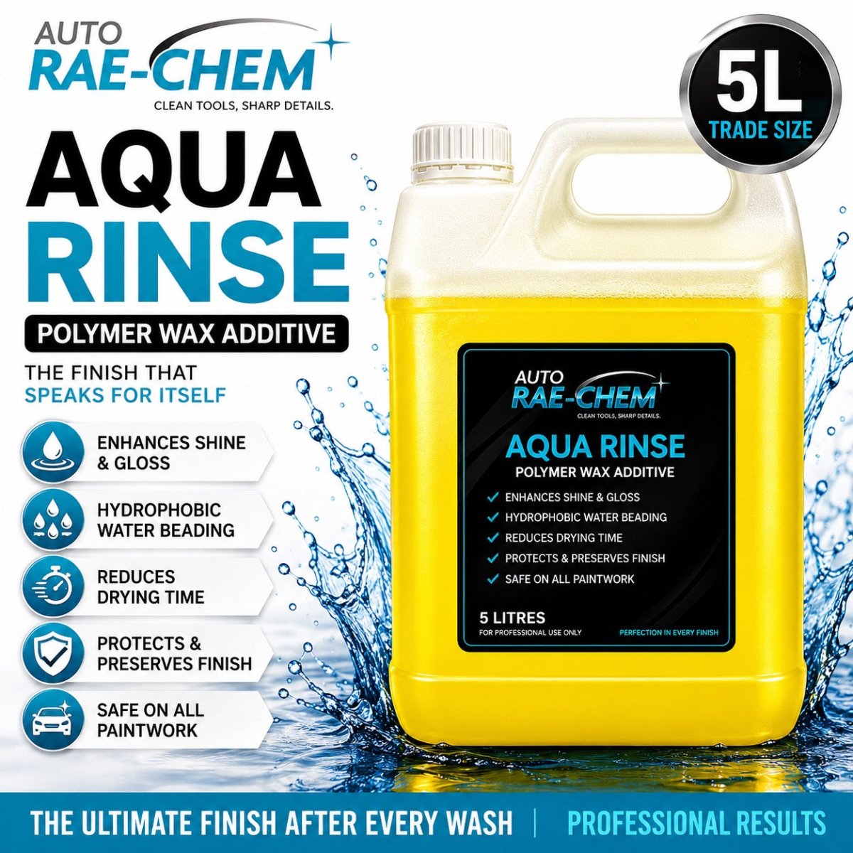 Aqua Rinse ā Spray-On Car Valeting Wax - Auto Rae-Chem