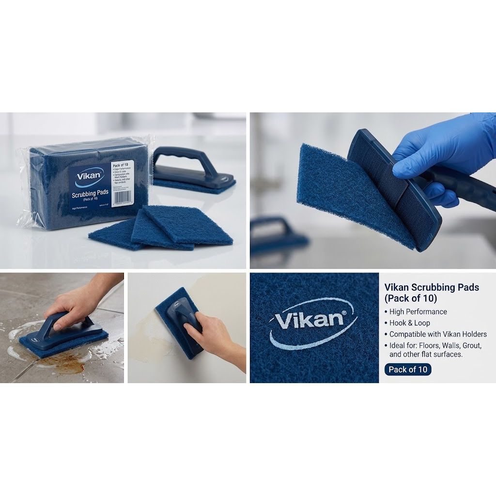 Vikan Scrubbing Pads Pack of 10 | Car Detailing & Workshop Cleaning - Auto Rae-Chem
