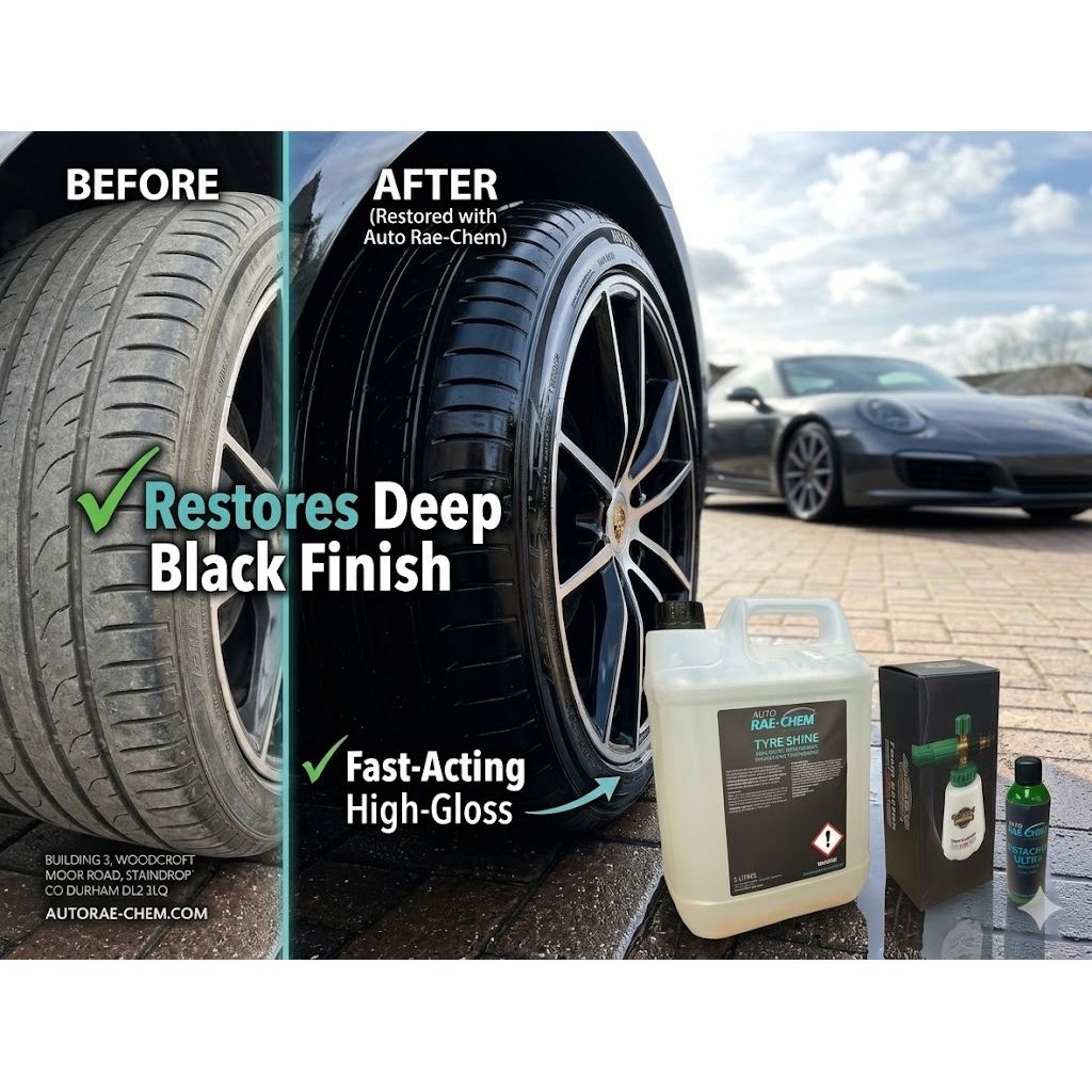 Tyre Shine Dressing – Wet Look Gloss Finish for Rubber & Trim - Auto Rae-Chem