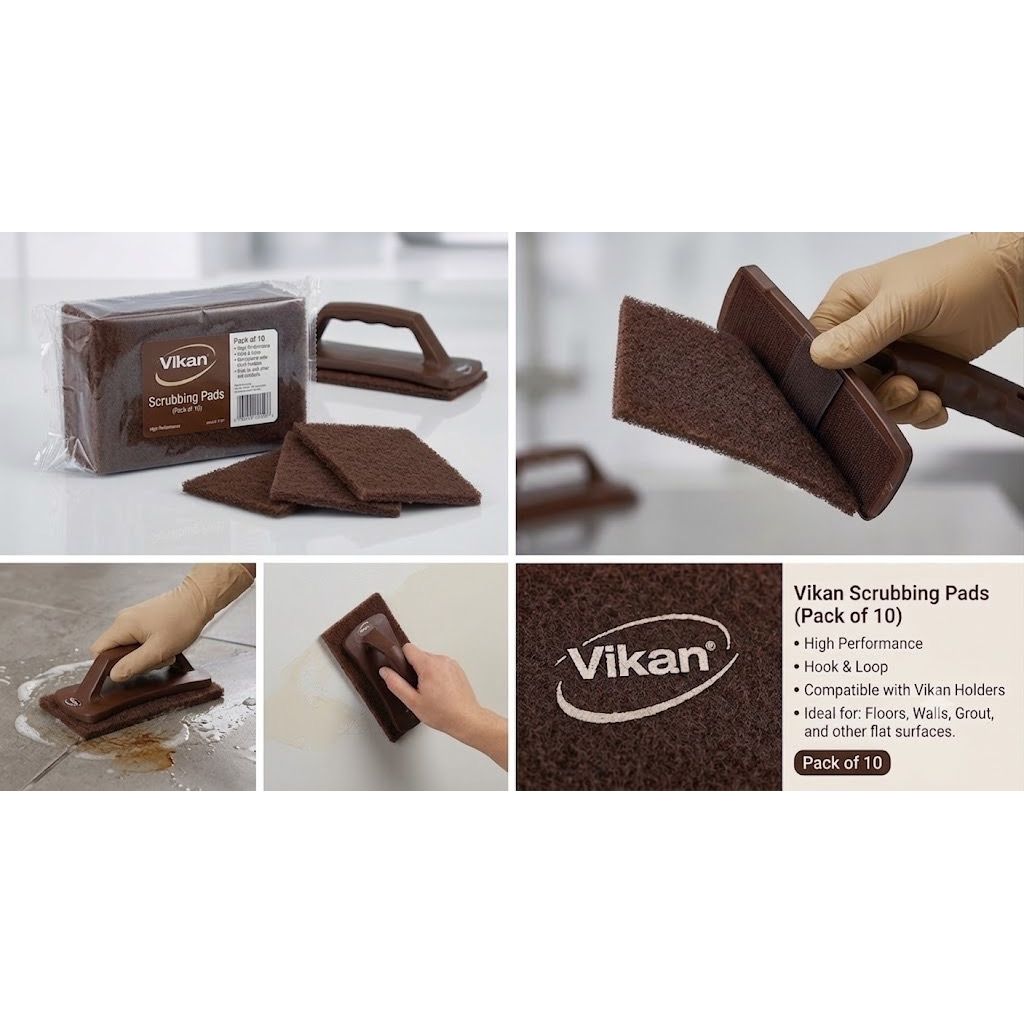 Vikan Scrubbing Pads Pack of 10 | Car Detailing & Workshop Cleaning - Auto Rae-Chem