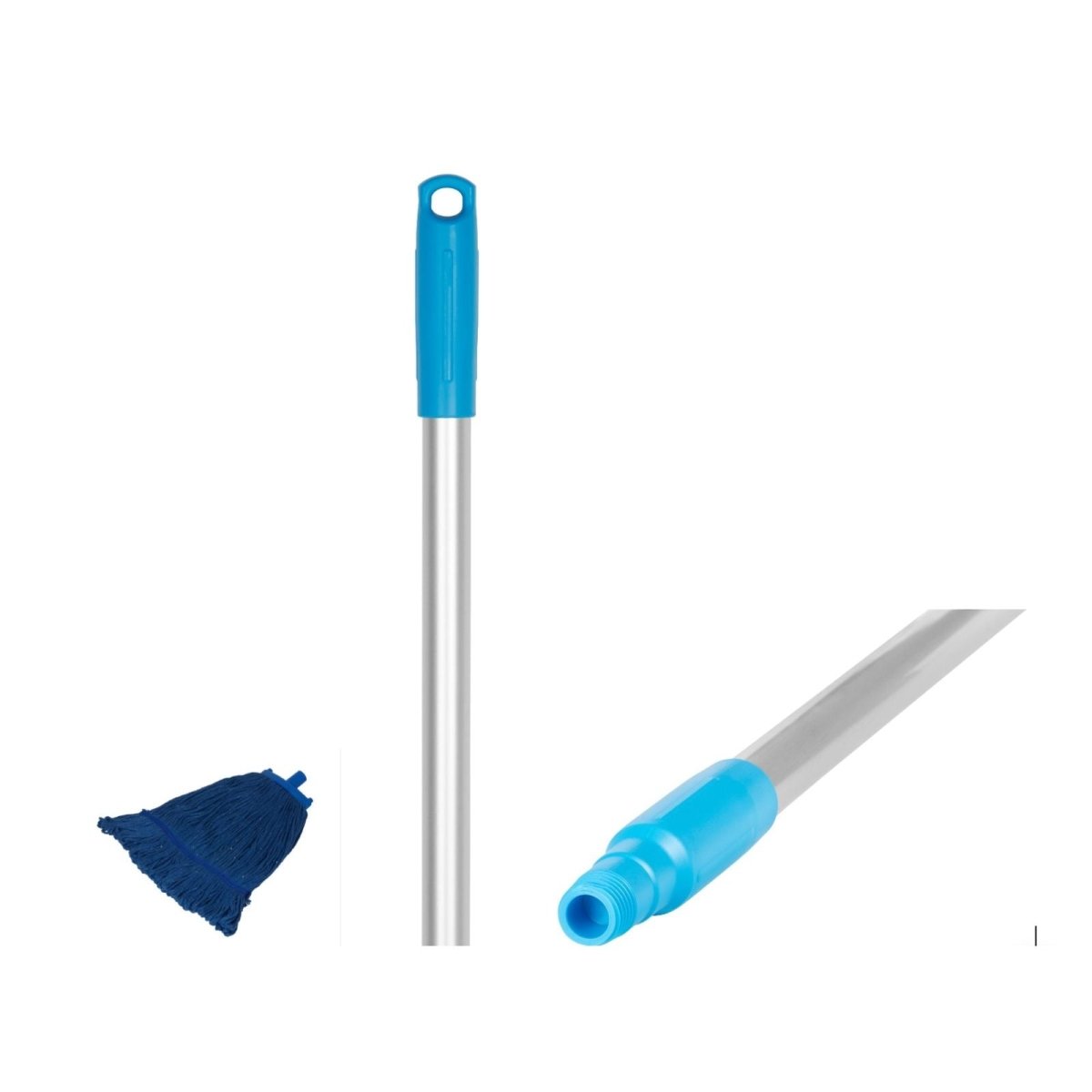 Vikan Kentucky Mop Set | 350g Mop, Extra Head & 1260mm Handle | 4 Colours - Auto Rae-Chem