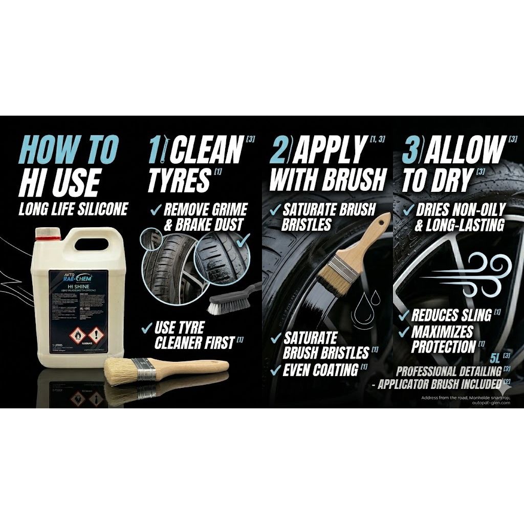 Hi-Shine ā Long Life Silicone Tyre Dressing