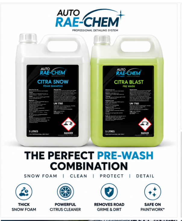 Citrus Snow Foam & Pre-Wash Bundle – Includes Free Wash Mitt