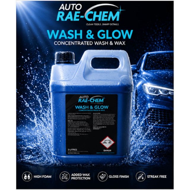 Wash & Glow – Concentrated Car Shampoo Wash & Wax, 5L - Auto Rae-Chem