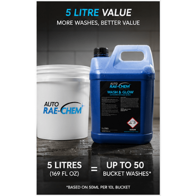 Wash & Glow ā Concentrated Car Shampoo Wash & Wax, 5L - Auto Rae-Chem