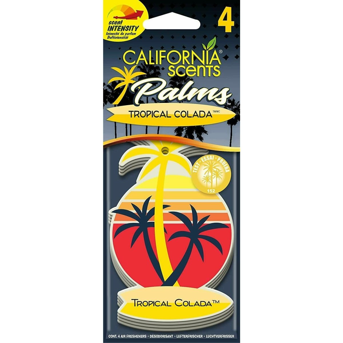 California Scents Palms Air Freshener (Pack of 4) Choice Of Fragrance - Auto Rae-Chem