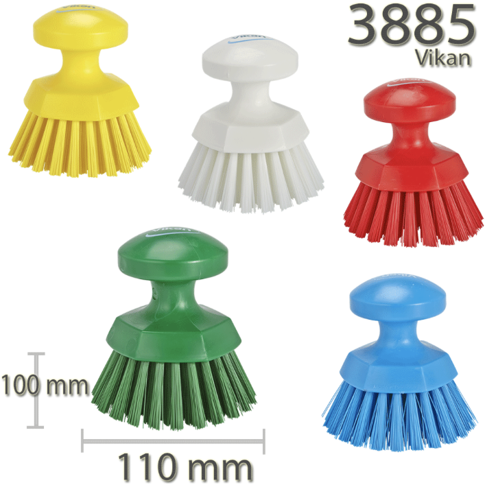 Vikan Round Professional Heavy Duty Stiff Scrubbing Brush | Auto Rae-Chem