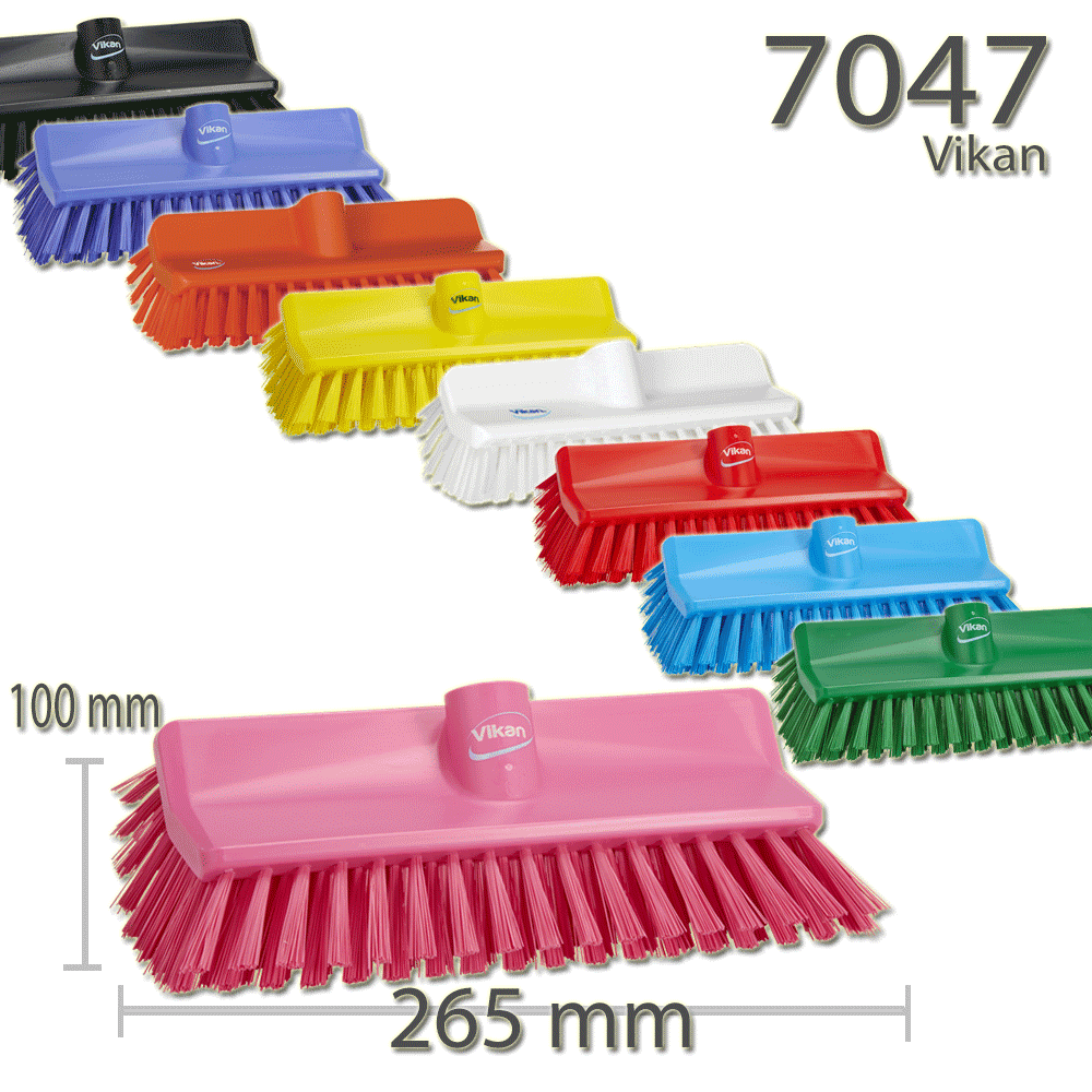 Vikan 7047 High-Low Washing Cleaning Brush Medium Bristles Windows Floors Walls - Auto Rae-Chem