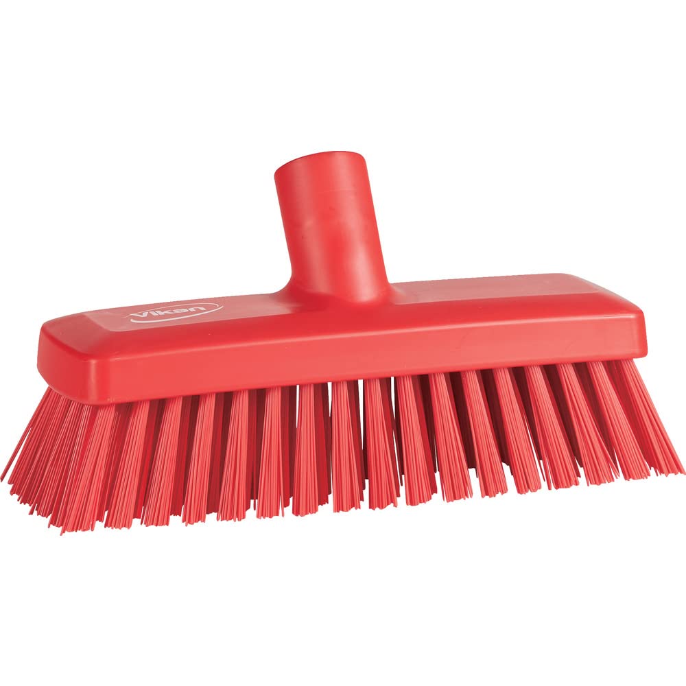 Vikan 70424 Compact Wall Deck Scrub Hard Red | Auto Rae-Chem