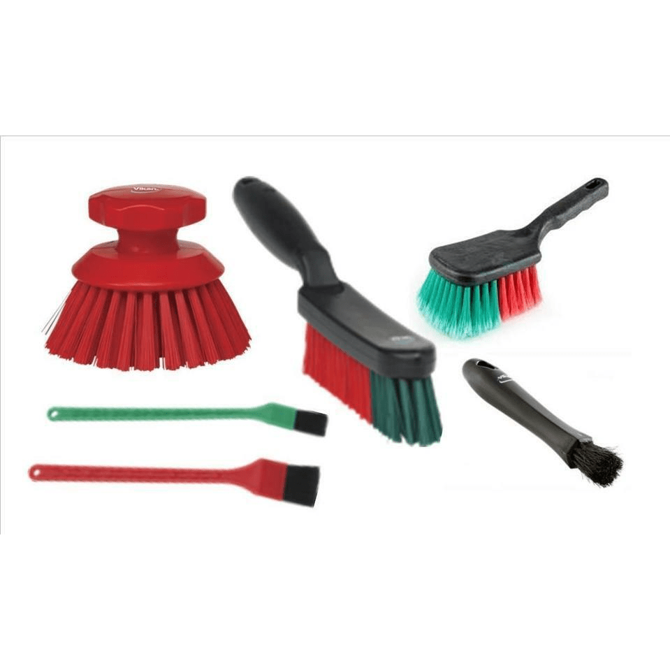 Vikan Brush Set Interior, Scrubbing & Crevice Brushes, Ideal Valet Kit - Deal 1 - Auto Rae-Chem