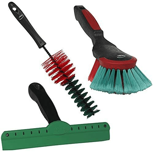 Vikan 521152 Transport campaign Kit, 2 brushes & 1 250 mm Wipe-N-Shine - Auto Rae-Chem