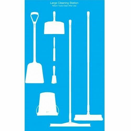 Vikan 2110 Shadow Board with Tools for Cleaning Stations | Auto Rae-Chem