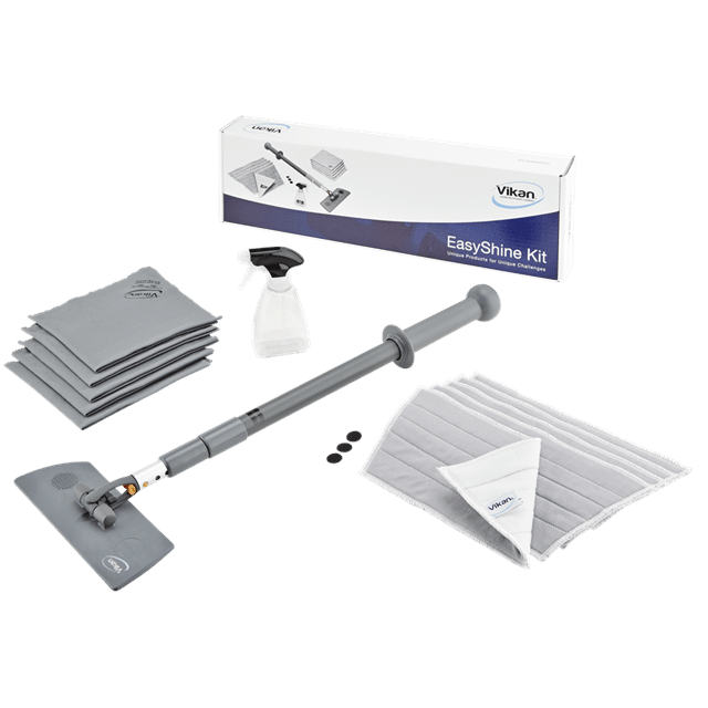 Vikan 549101 Easyshine Kit with Flexible Mop Frame, Grey - Auto Rae-Chem