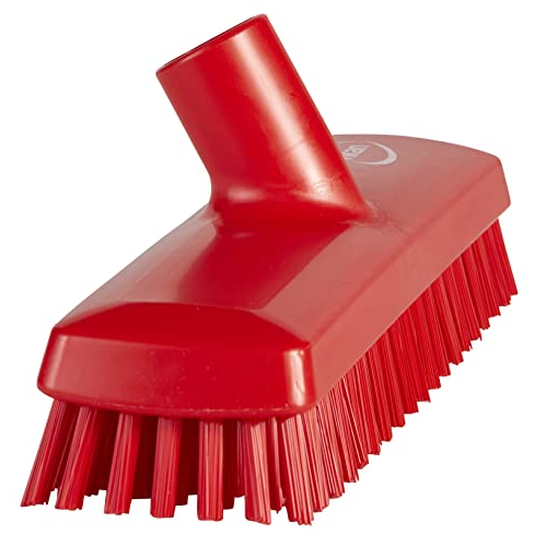 Vikan 70414 Stiff Bristle Deck Scrub, 10-3/4 inch Polyester, Red - View 2 | Auto Rae-Chem