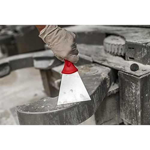 Vikan 40094 Stainless Steel Hand Scraper, Red, 235mm Length, 100mm Width, 22mm Height - View 4 | Auto Rae-Chem