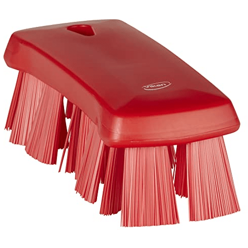 Vikan Brush, Polypropylene Polyester, Red - Auto Rae-Chem